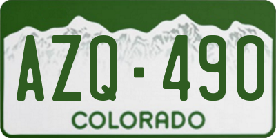 CO license plate AZQ490