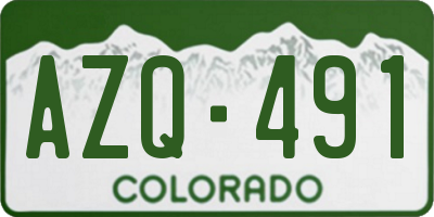 CO license plate AZQ491