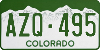 CO license plate AZQ495