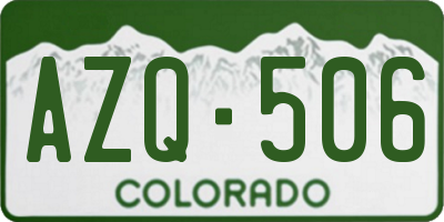 CO license plate AZQ506