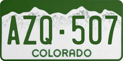 CO license plate AZQ507