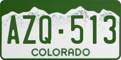 CO license plate AZQ513