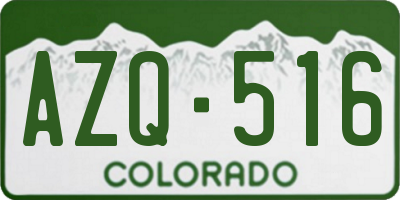 CO license plate AZQ516