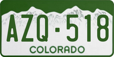 CO license plate AZQ518