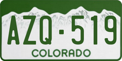 CO license plate AZQ519