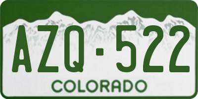CO license plate AZQ522