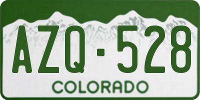 CO license plate AZQ528