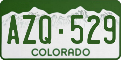 CO license plate AZQ529