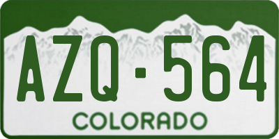 CO license plate AZQ564