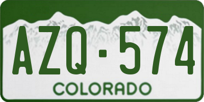 CO license plate AZQ574