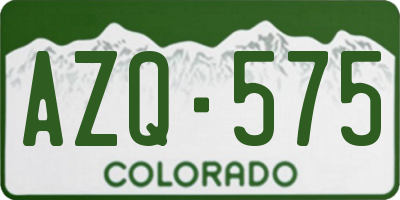 CO license plate AZQ575