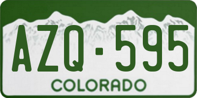 CO license plate AZQ595