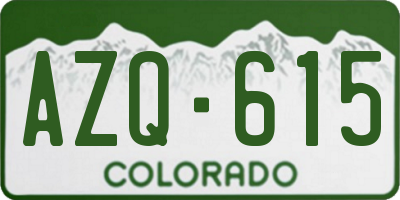 CO license plate AZQ615