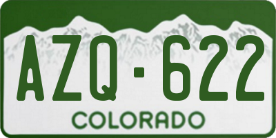 CO license plate AZQ622