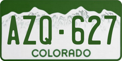 CO license plate AZQ627