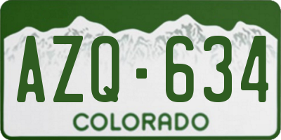 CO license plate AZQ634