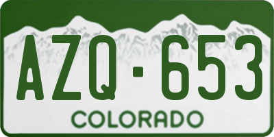 CO license plate AZQ653