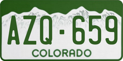 CO license plate AZQ659