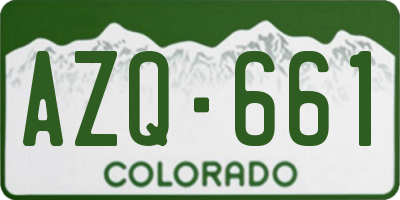 CO license plate AZQ661