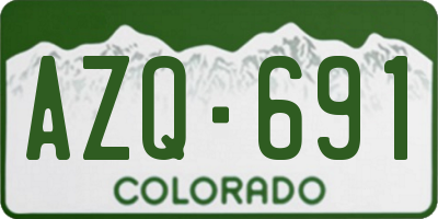 CO license plate AZQ691