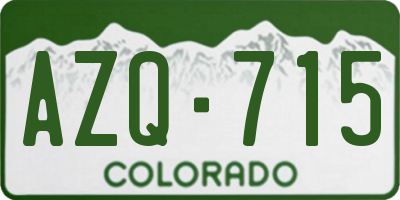 CO license plate AZQ715
