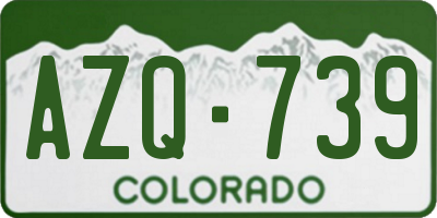 CO license plate AZQ739