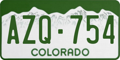 CO license plate AZQ754