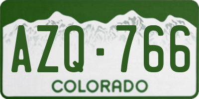 CO license plate AZQ766