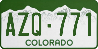 CO license plate AZQ771