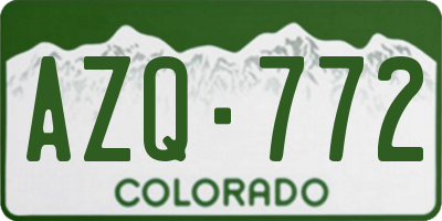 CO license plate AZQ772