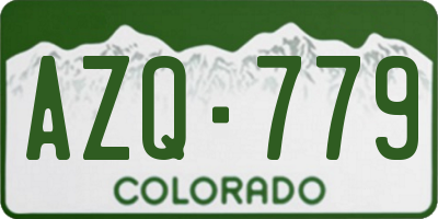 CO license plate AZQ779