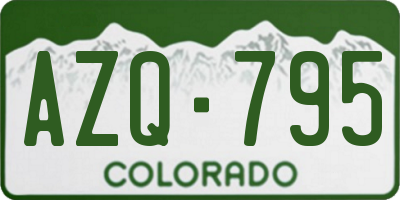 CO license plate AZQ795