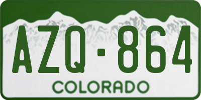 CO license plate AZQ864