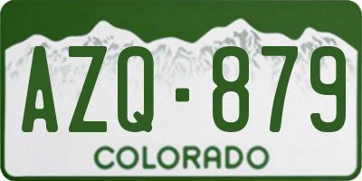 CO license plate AZQ879