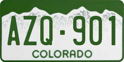 CO license plate AZQ901