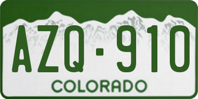 CO license plate AZQ910