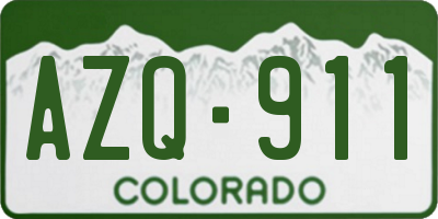 CO license plate AZQ911