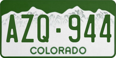 CO license plate AZQ944