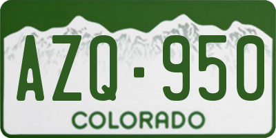 CO license plate AZQ950