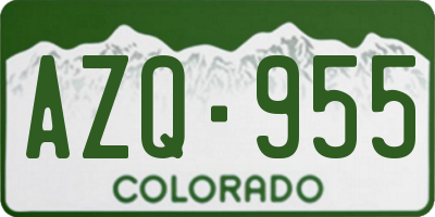 CO license plate AZQ955