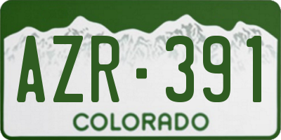 CO license plate AZR391