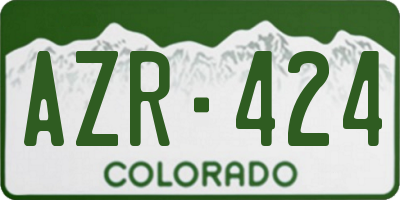 CO license plate AZR424
