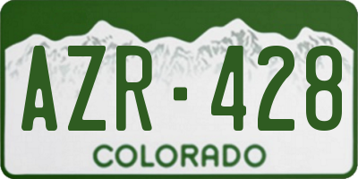CO license plate AZR428