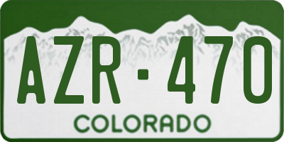 CO license plate AZR470