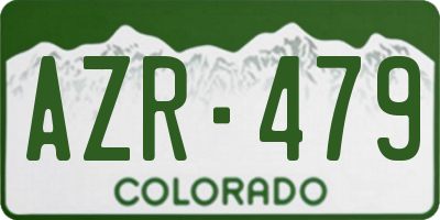 CO license plate AZR479