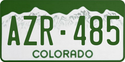 CO license plate AZR485