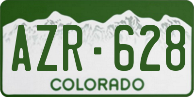 CO license plate AZR628