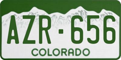 CO license plate AZR656