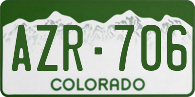 CO license plate AZR706
