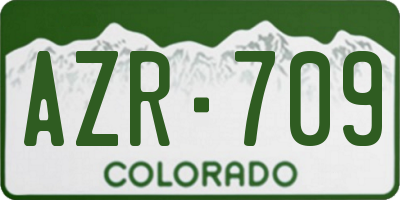 CO license plate AZR709